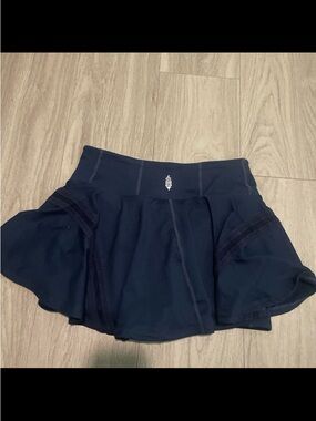 Free People Navy Athletic Skort with Flared Hem